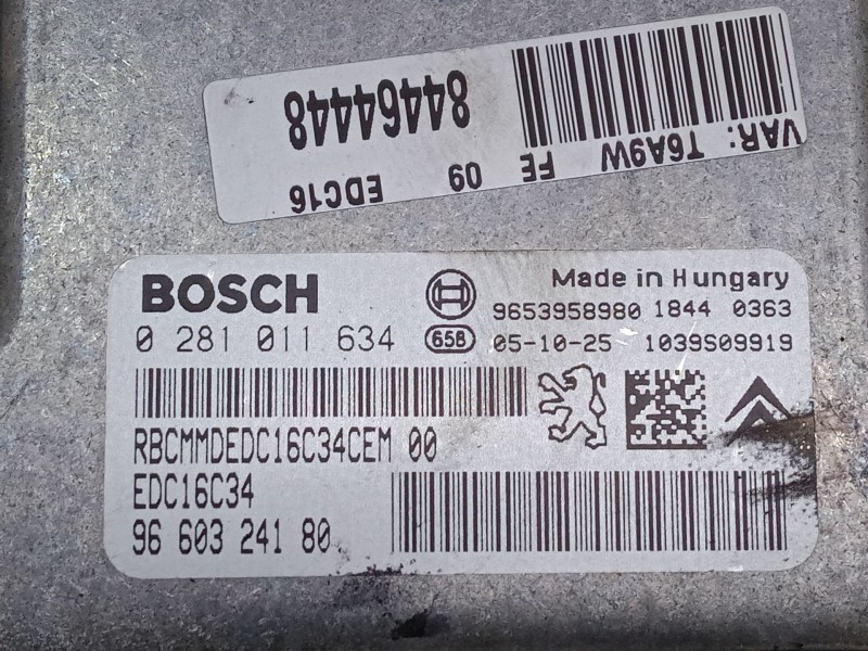 Recambio de centralita motor uce para peugeot 307 (3a/c) 1.6 hdi 110 referencia OEM IAM   