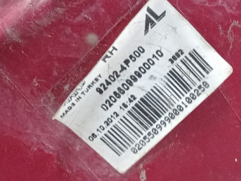 Recambio de piloto trasero derecho para hyundai i20 i (pb, pbt) 1.2 referencia OEM IAM 924024P500  