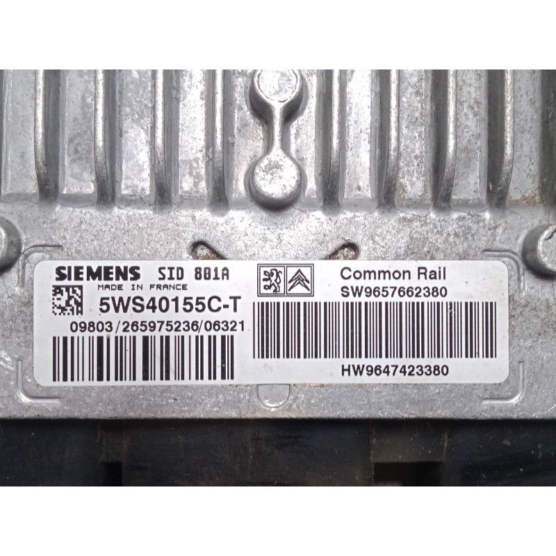 Recambio de centralita motor uce para peugeot partner furgoneta/monovolumen (5_, g_) 2.0 hdi referencia OEM IAM 9657662380  5WKS