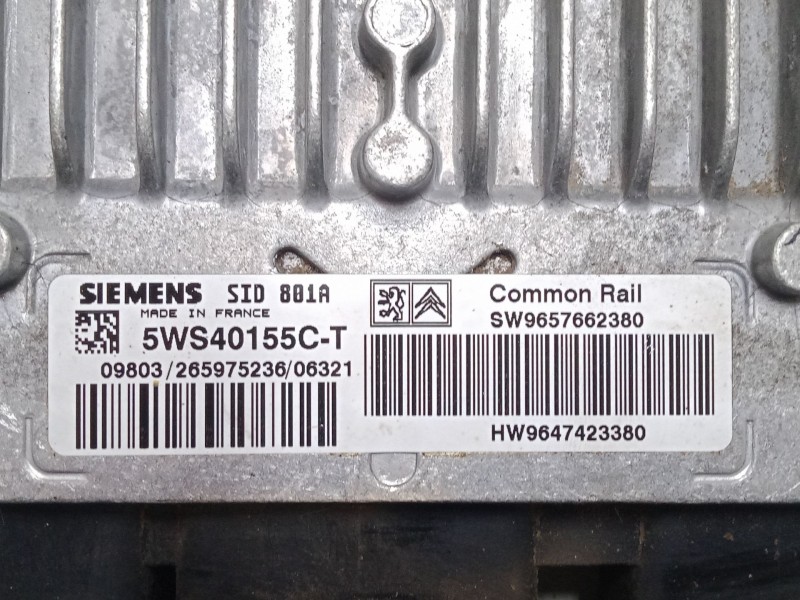Recambio de centralita motor uce para peugeot partner furgoneta/monovolumen (5_, g_) 2.0 hdi referencia OEM IAM 9657662380  5WKS