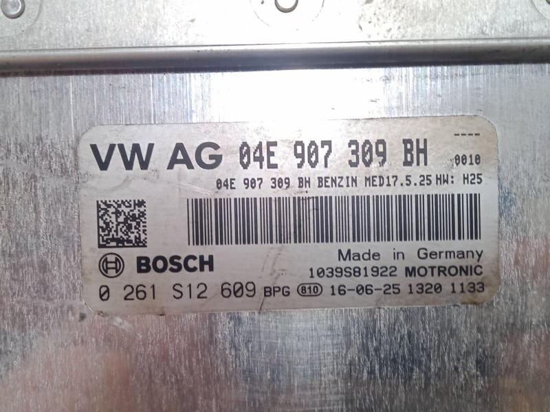 Recambio de centralita motor uce para seat leon (5f1) 1.4 tsi referencia OEM IAM 04E907309BH 0261S12609 1039S81922