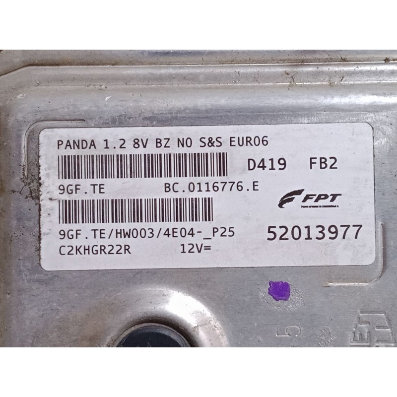 Recambio de centralita motor uce para fiat panda (312_, 319_) 1.2 (312pxa1a) referencia OEM IAM 52013977  BC.0116776.E