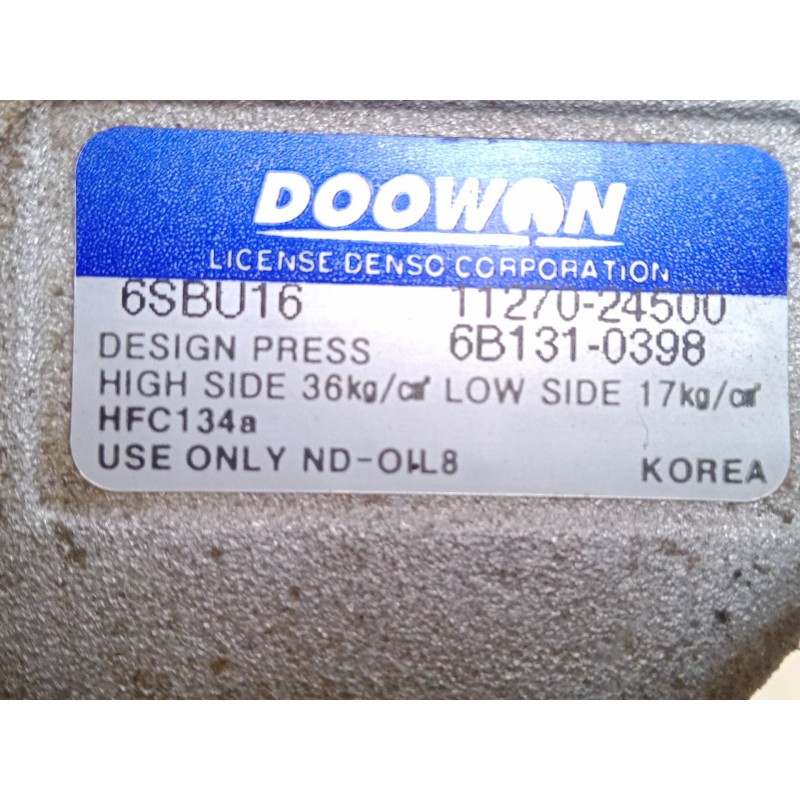 Recambio de compresor a/a para kia rio ii (jb) 1.5 crdi referencia OEM IAM 6SBU16  1127024500