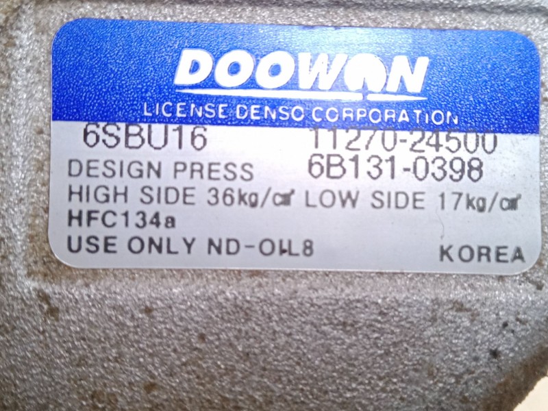 Recambio de compresor a/a para kia rio ii (jb) 1.5 crdi referencia OEM IAM 6SBU16  1127024500