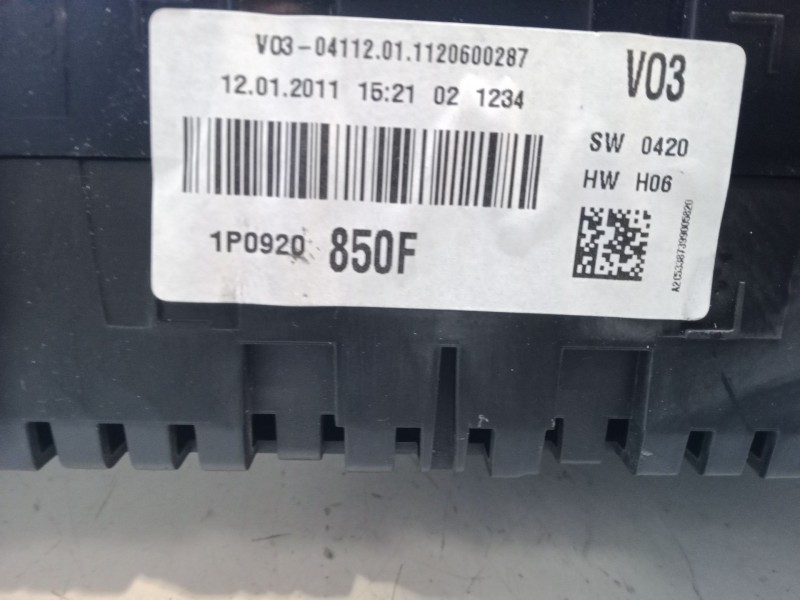 Recambio de cuadro instrumentos para seat leon (1p1) 1.4 tsi referencia OEM IAM 1P0920  850F