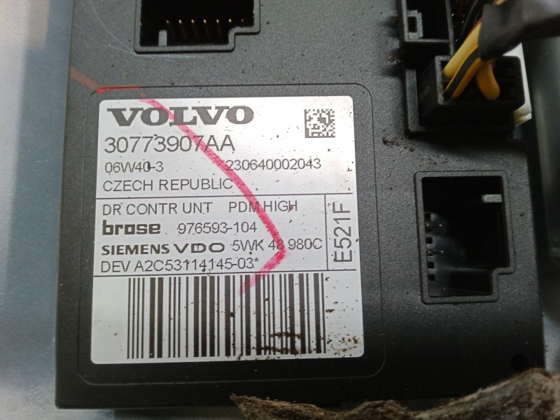 Recambio de elevalunas electrico delantero derecho para volvo s40 ii (544) 1.6 d referencia OEM IAM 30773907AA  