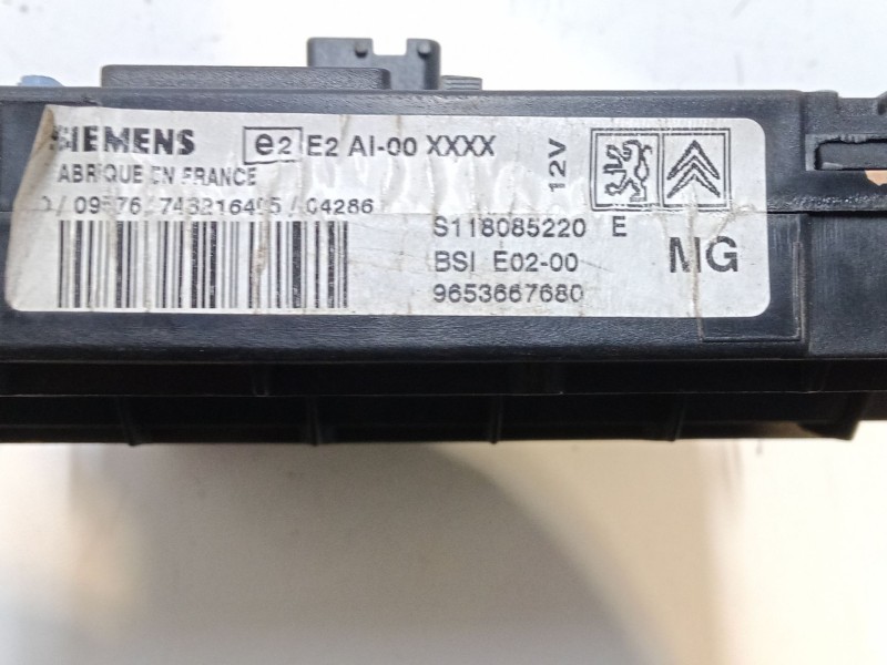 Recambio de bsi para peugeot 206 hatchback (2a/c) 1.6 hdi 110 referencia OEM IAM 9653667680 E02-00 S118085220 E