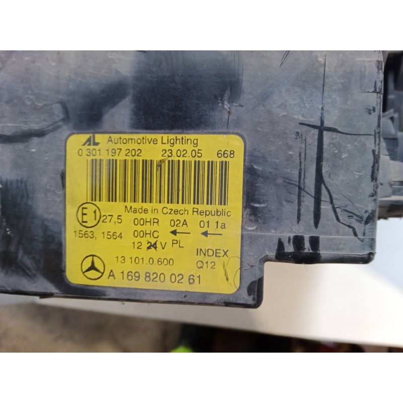 Recambio de faro derecho para mercedes-benz clase a (w169) a 170 (169.032, 169.332) referencia OEM IAM A1698200261  