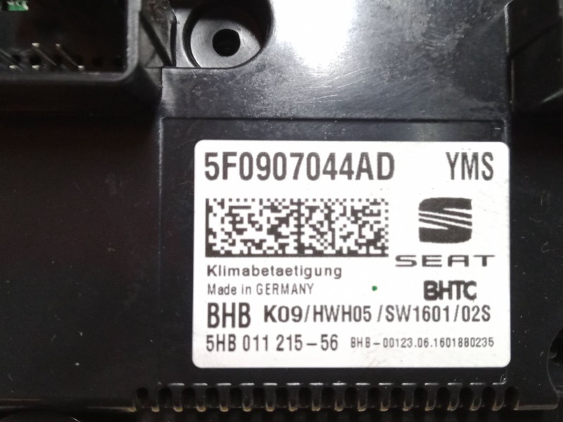 Recambio de mando climatizador para seat leon (5f1) 1.4 tsi referencia OEM IAM 5F0907044AD  