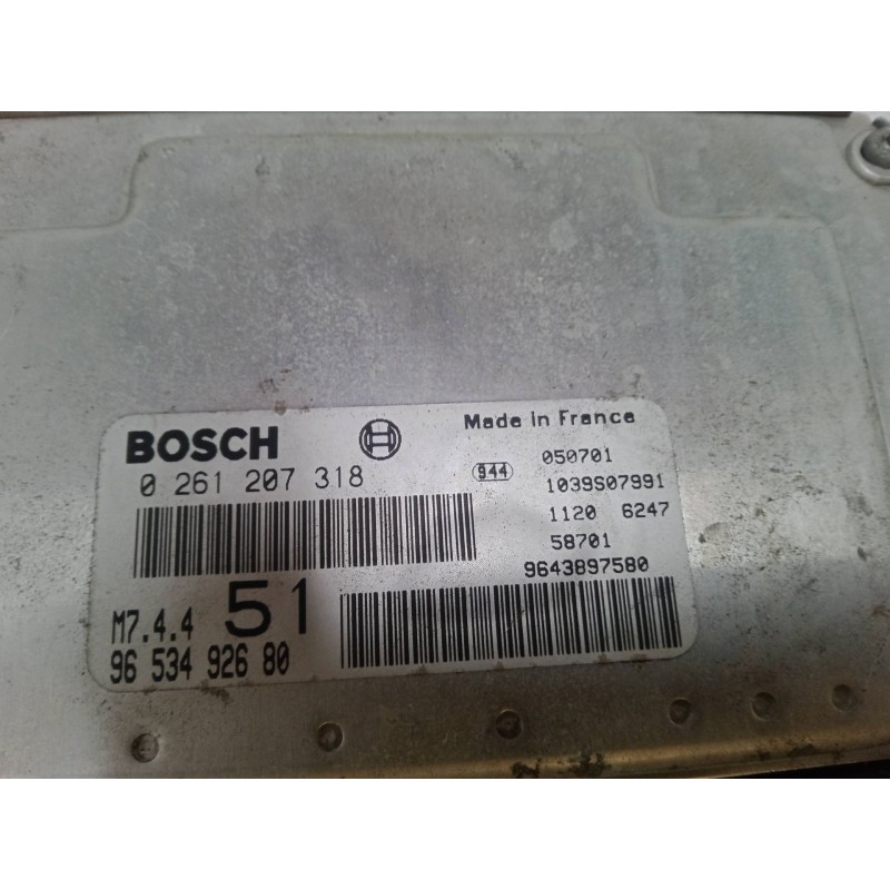 Recambio de centralita motor uce para citroën xsara picasso (n68) 1.6 referencia OEM IAM 0261207318  9653492680