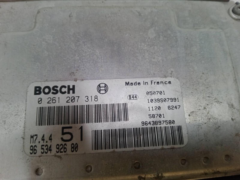 Recambio de centralita motor uce para citroën xsara picasso (n68) 1.6 referencia OEM IAM 0261207318  9653492680