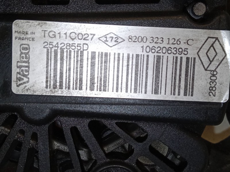 Recambio de alternador para renault laguna ii (bg0/1_) 1.6 16v (bg1g, bg1h) referencia OEM IAM 8200323126C 2542855D TG11C027