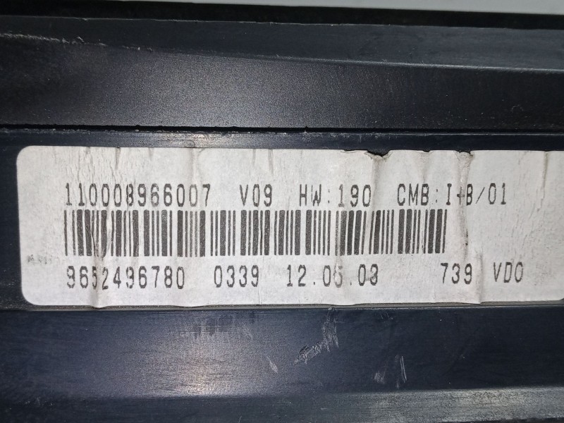 Recambio de cuadro instrumentos para citroën xsara picasso (n68) 2.0 hdi referencia OEM IAM 9652496780  110008966007