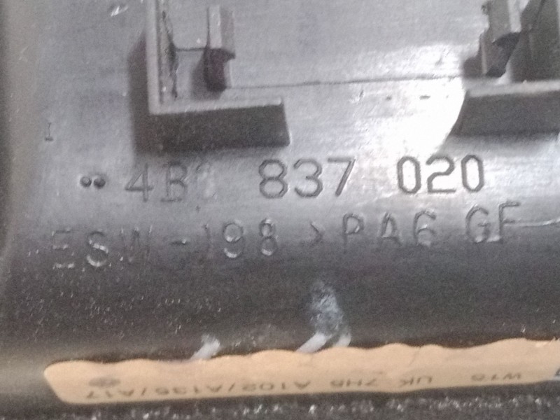 Recambio de maneta interior puerta delantera derecha para audi a6 c5 avant (4b5) 2.5 tdi referencia OEM IAM 4B837020   Recambio de maneta interior puerta delantera derecha para audi a6 c5 avant (4b5) 2.5 tdi referencia OEM IAM 4B837020