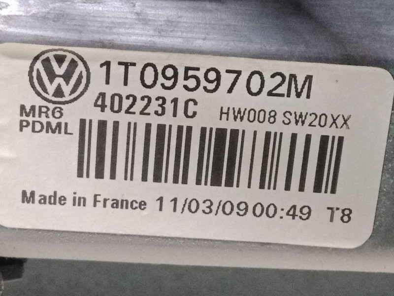 Recambio de elevalunas electrico delantero derecho para volkswagen caddy iii furgoneta/monovolumen (2ka, 2kh, 2ca, 2ch) 1.9 tdi 