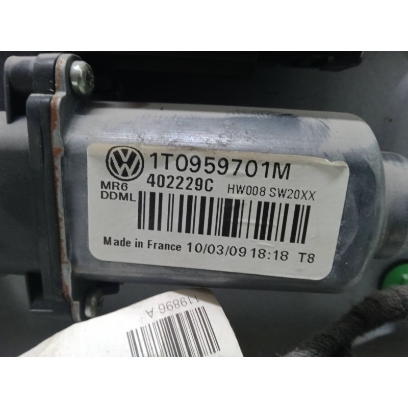 Recambio de elevalunas electrico delantero izquierdo para volkswagen caddy iii furgoneta/monovolumen (2ka, 2kh, 2ca, 2ch) 1.9 td