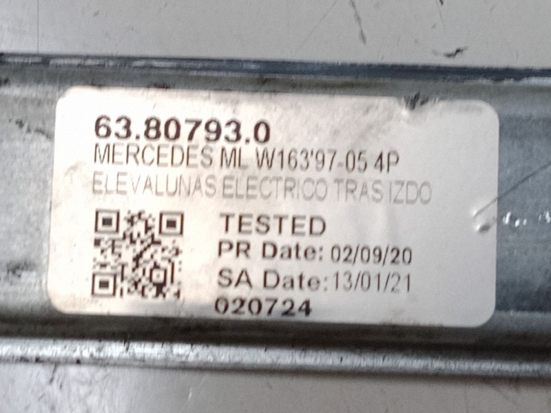 Recambio de elevalunas electrico trasero izquierdo para mercedes-benz clase m (w163) ml 400 cdi (163.128) referencia OEM IAM 638