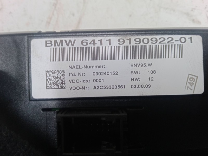 Recambio de mando climatizador para bmw 1 (e81) 116 d referencia OEM IAM   