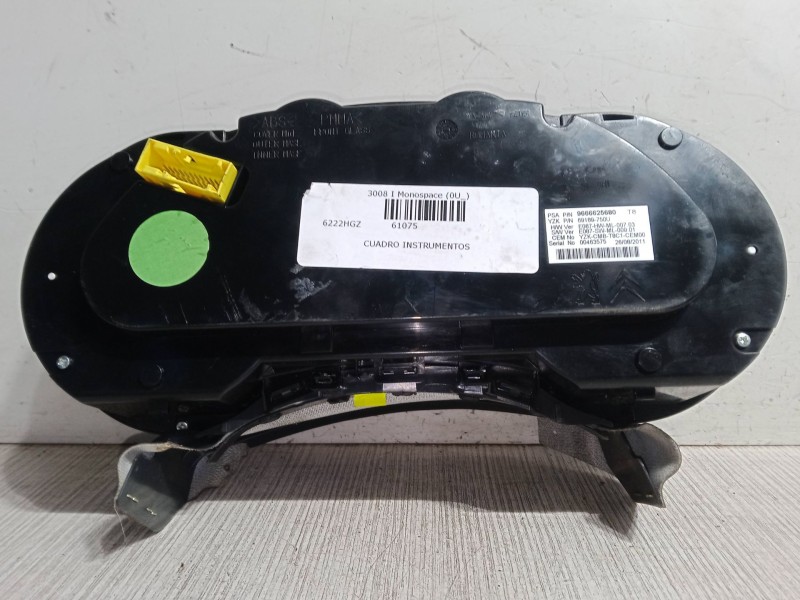 Recambio de cuadro instrumentos para peugeot 3008 i monospace (0u_) 1.6 hdi referencia OEM IAM 966625680  