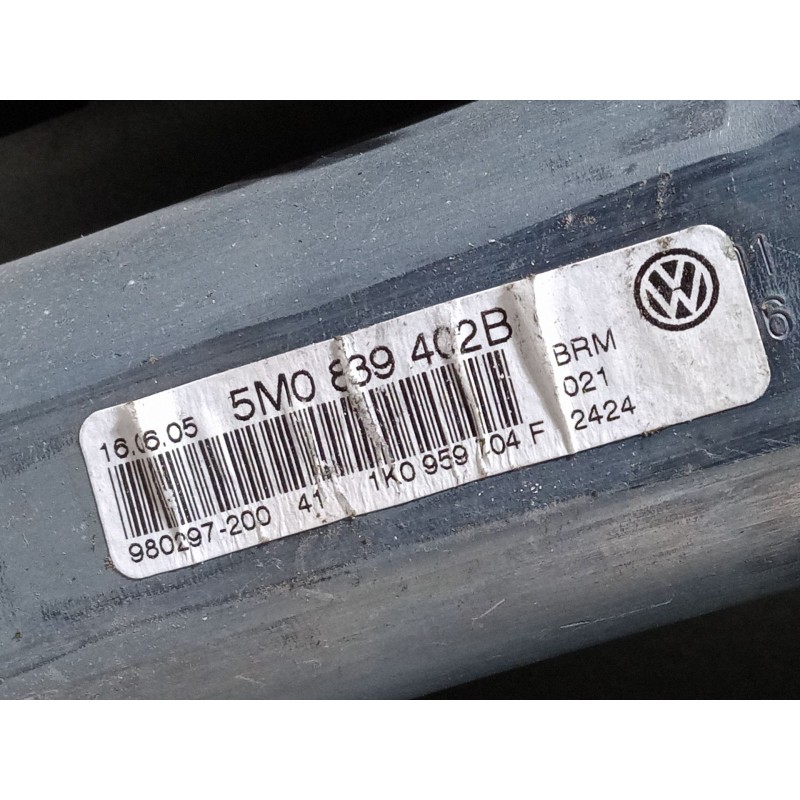 Recambio de elevalunas electrico trasero derecho para volkswagen golf plus v (5m1, 521) 1.6 referencia OEM IAM 5M0839402B  