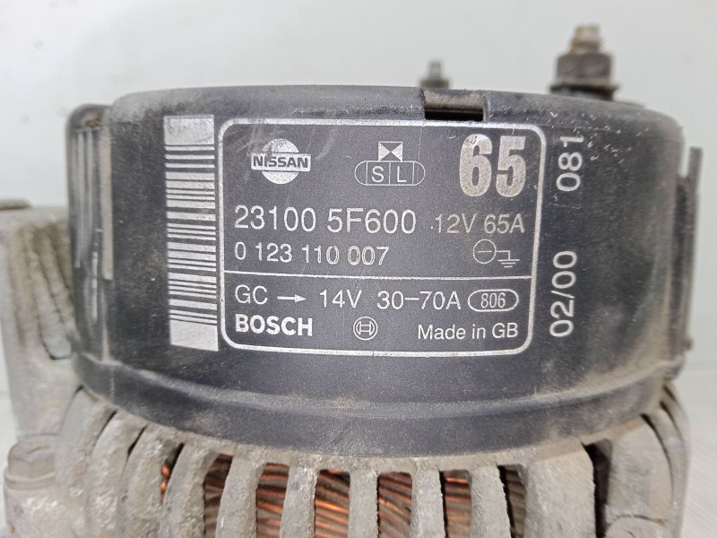 Recambio de alternador para nissan micra ii (k11) 1.0 i 16v referencia OEM IAM 231005f600  0123110007