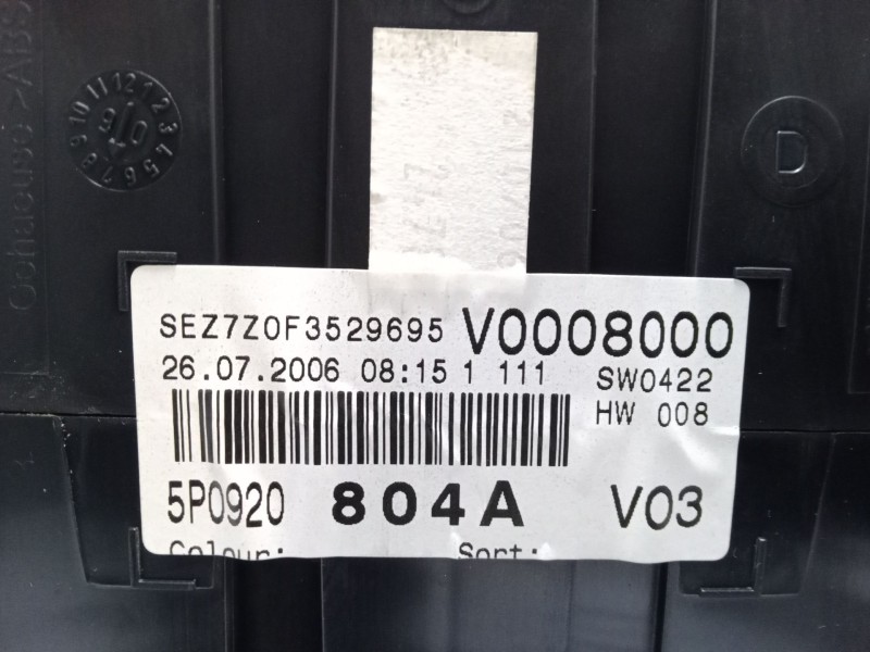 Recambio de cuadro instrumentos para seat altea (5p1) 1.6 referencia OEM IAM 5P0920  