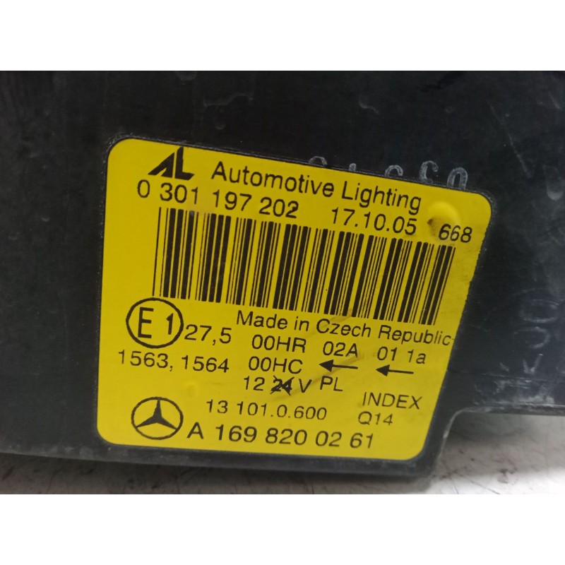 Recambio de faro derecho para mercedes-benz clase a (w169) a 200 cdi (169.308, 169.008) referencia OEM IAM A1698200261  