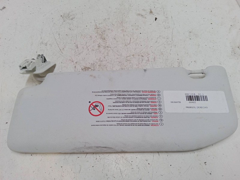 Recambio de parasol derecho para peugeot 208 i (ca_, cc_) 1.2 vti 82 referencia OEM IAM   