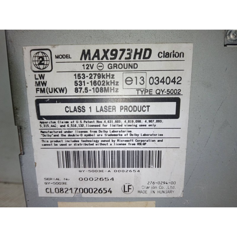 Recambio de pantalla para kia sorento i (jc) 2.5 crdi referencia OEM IAM MAX973HD   Recambio de pantalla para kia sorento i (jc) 2.5 crdi referencia OEM IAM MAX973HD
