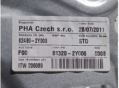 Recambio de elevalunas electrico delantero derecho para hyundai ix35 (lm, el, elh) 1.7 crdi referencia OEM IAM 824802Y000   2