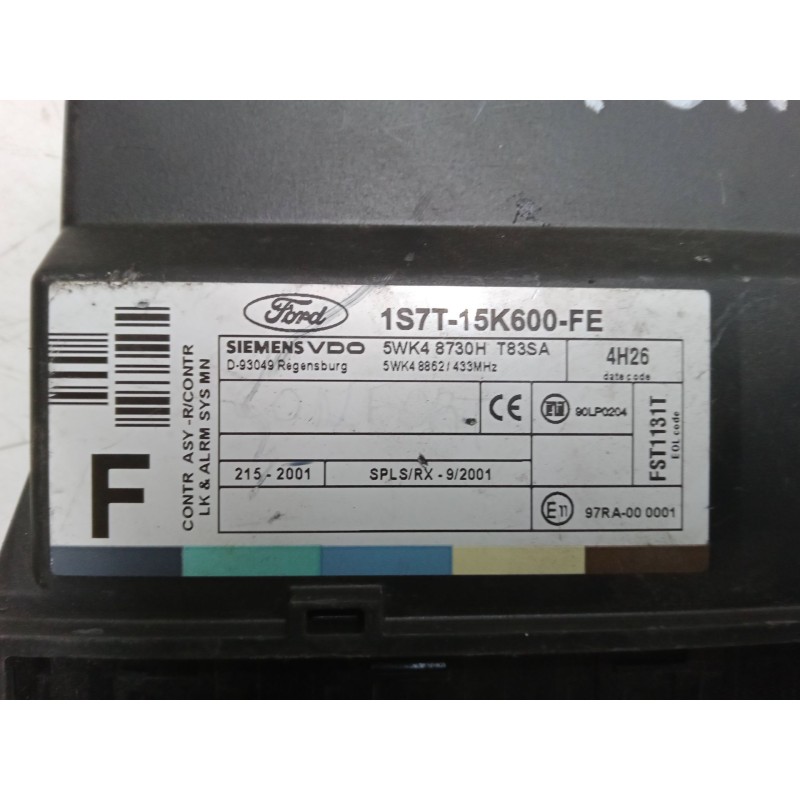 Recambio de centralita confort para ford focus i (daw, dbw) 1.6 16v referencia OEM IAM 1S7T15K600FE 5WK48862 5WK48730H T83SA