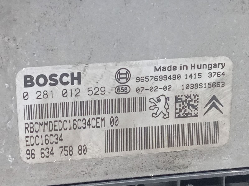 Recambio de centralita motor uce para peugeot 207/207+ (wa_, wc_) 1.4 hdi referencia OEM IAM 9663475880  