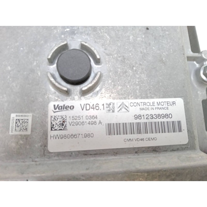 Recambio de centralita motor uce para citroën c4 ii (nc_) 1.2 thp 110 referencia OEM IAM 9812338980  V29061498A