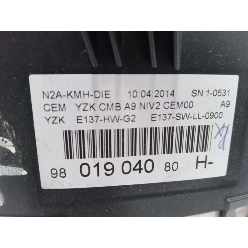 Recambio de cuadro instrumentos para peugeot 208 i (ca_, cc_) 1.4 hdi referencia OEM IAM 9801904080   Recambio de cuadro instrumentos para peugeot 208 i (ca_, cc_) 1.4 hdi referencia OEM IAM 9801904080