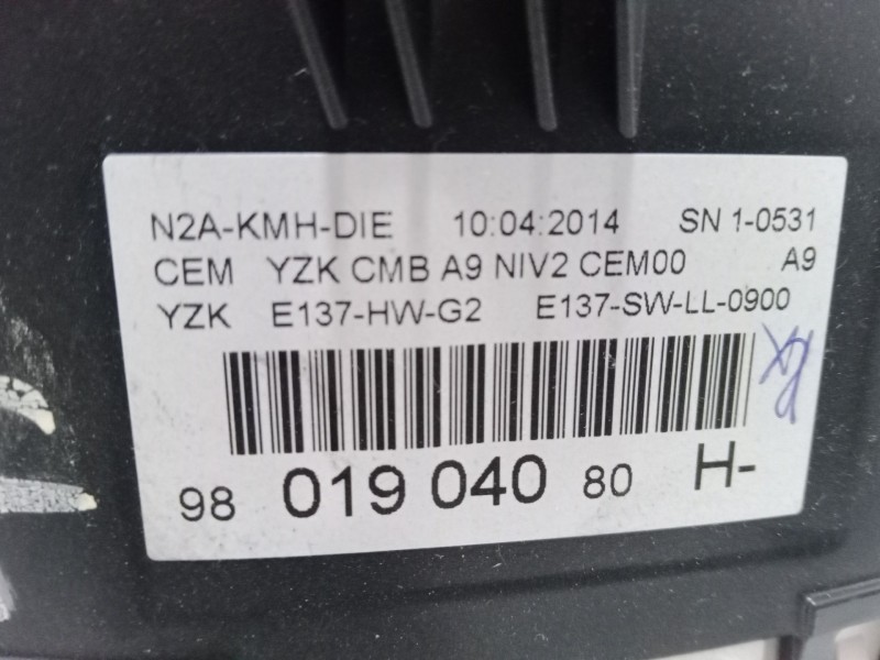 Recambio de cuadro instrumentos para peugeot 208 i (ca_, cc_) 1.4 hdi referencia OEM IAM 9801904080   Recambio de cuadro instrumentos para peugeot 208 i (ca_, cc_) 1.4 hdi referencia OEM IAM 9801904080