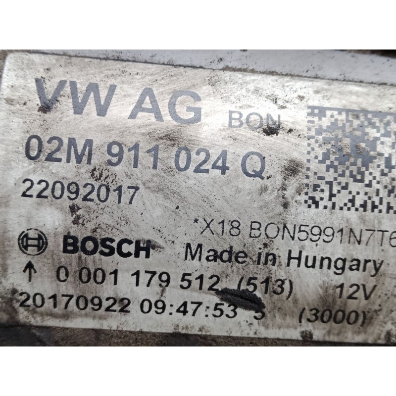 Recambio de motor arranque para volkswagen polo vi (aw1, bz1, ae1) 1.0 tsi referencia OEM IAM 02M911024Q  