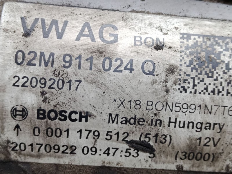 Recambio de motor arranque para volkswagen polo vi (aw1, bz1, ae1) 1.0 tsi referencia OEM IAM 02M911024Q  