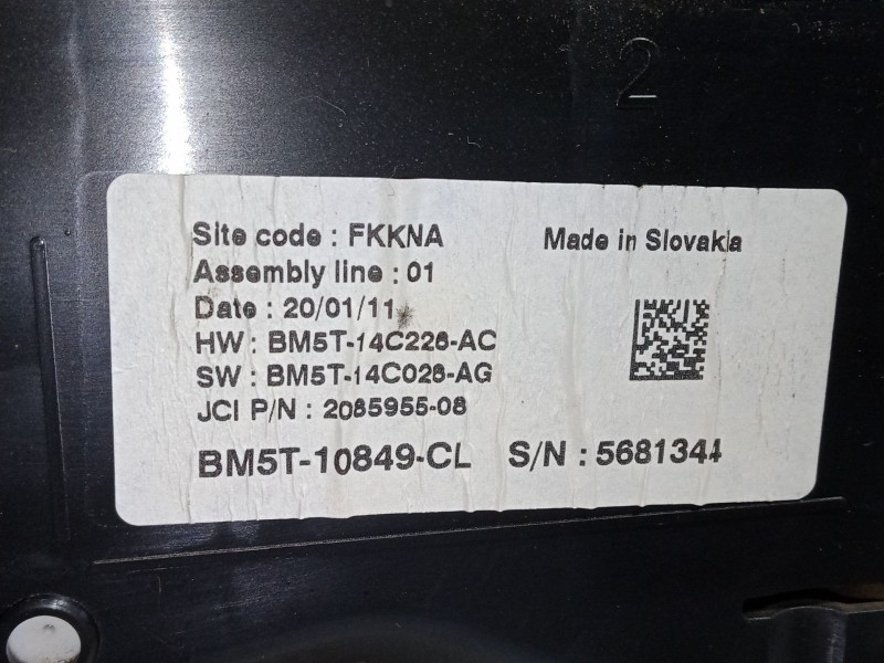 Recambio de cuadro instrumentos para ford focus iii turnier 1.6 tdci referencia OEM IAM BM5T10849CL   Recambio de cuadro instrumentos para ford focus iii turnier 1.6 tdci referencia OEM IAM BM5T10849CL