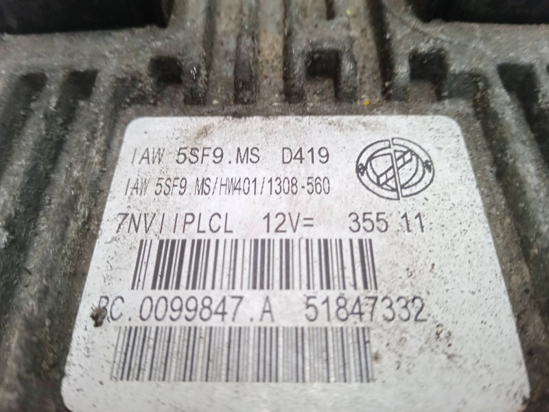 Recambio de centralita motor uce para fiat 500 (312_) 1.2 (312axa1a) referencia OEM IAM 51847332  IAW5SF9MS