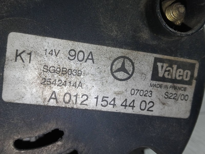Recambio de alternador para mercedes-benz clase a (w168) a 170 cdi (168.008) referencia OEM IAM A0121544402  
