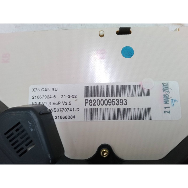 Recambio de cuadro instrumentos para renault kangoo (kc0/1_) 1.2 (kc0a, kc0k, kc0f, kc01) referencia OEM IAM 8200095393   Recambio de cuadro instrumentos para renault kangoo (kc0/1_) 1.2 (kc0a, kc0k, kc0f, kc01) referencia OEM IAM 8200095393