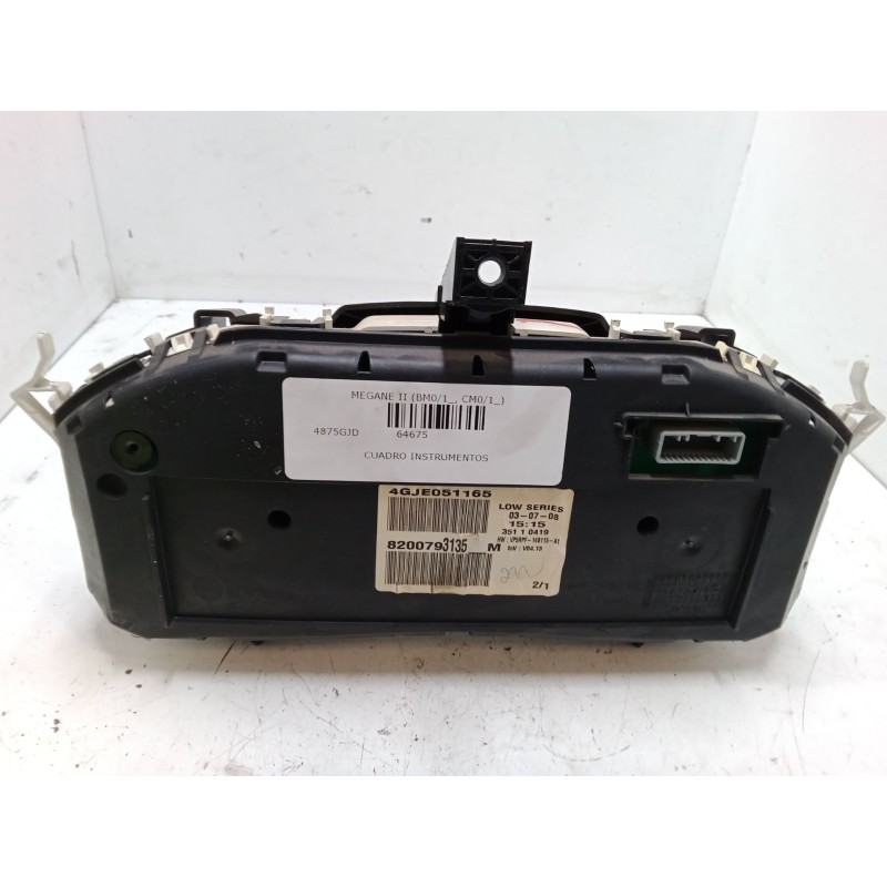 Recambio de cuadro instrumentos para renault megane ii (bm0/1_, cm0/1_) 1.4 16v (bm0b, cm0b) referencia OEM IAM 8200793135  