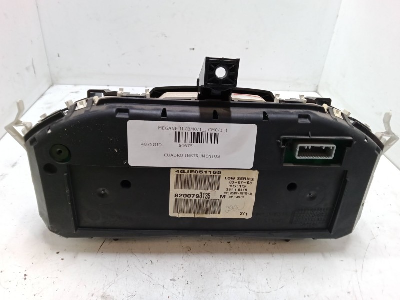 Recambio de cuadro instrumentos para renault megane ii (bm0/1_, cm0/1_) 1.4 16v (bm0b, cm0b) referencia OEM IAM 8200793135  