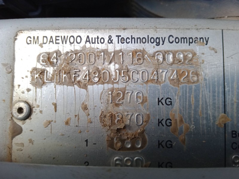 chevrolet matiz (m200, m250) del año 2005