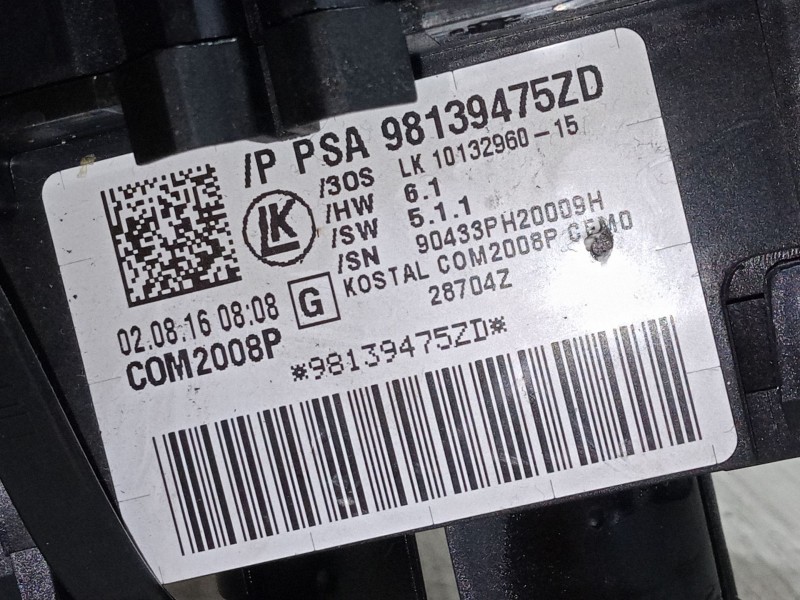 Recambio de mando luces para citroën c4 cactus 1.2 thp 110 referencia OEM IAM 98139475ZD  