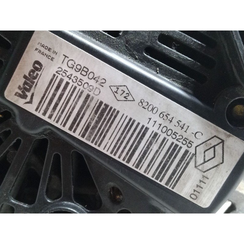 Recambio de alternador para renault twingo ii (cn0_) 1.2 16v (cn04, cn0a, cn0b) referencia OEM IAM 8200654541C  