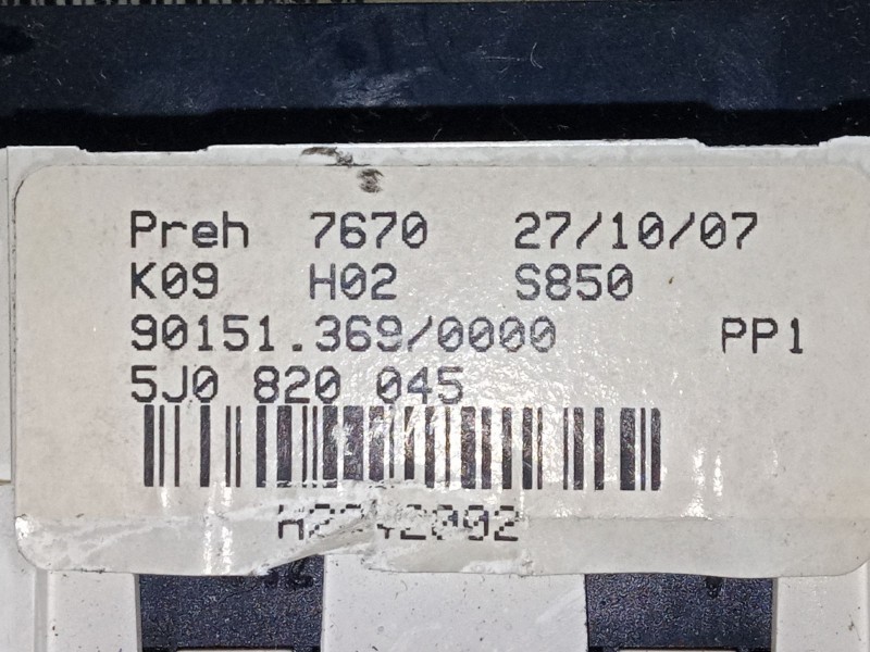 Recambio de mando calefaccion / a/a para skoda roomster (5j7) 1.4 tdi referencia OEM IAM    Recambio de mando calefaccion / a/a para skoda roomster (5j7) 1.4 tdi referencia OEM IAM