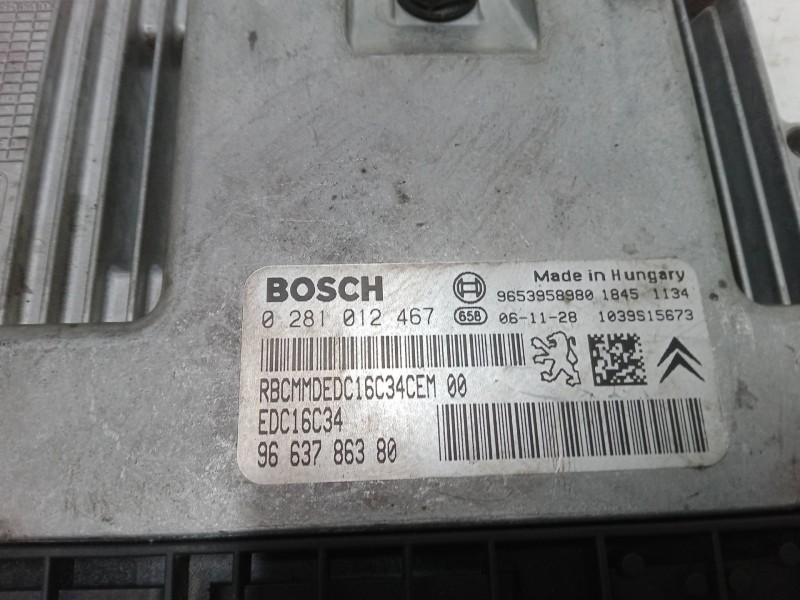 Recambio de centralita motor uce para peugeot 207/207+ (wa_, wc_) 1.6 hdi referencia OEM IAM   