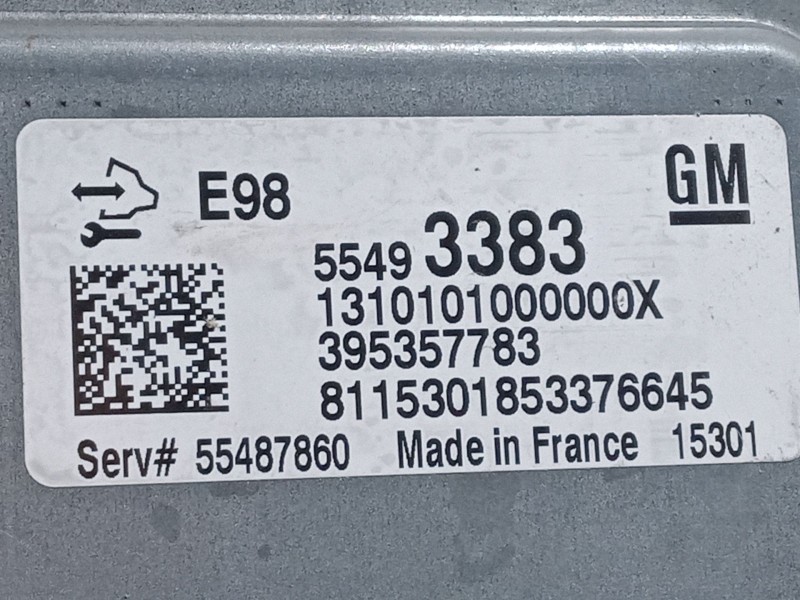 Recambio de centralita motor uce para opel corsa e (x15) 1.3 cdti (08, 68) referencia OEM IAM 395357783  