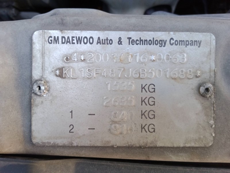 chevrolet aveo / kalos hatchback (t200) del año 2005